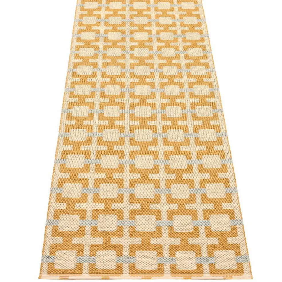 Tom matta 180 × 70 cm, ochre/cream/sage