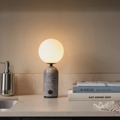 Torrano portabel bordslampa, grey marble