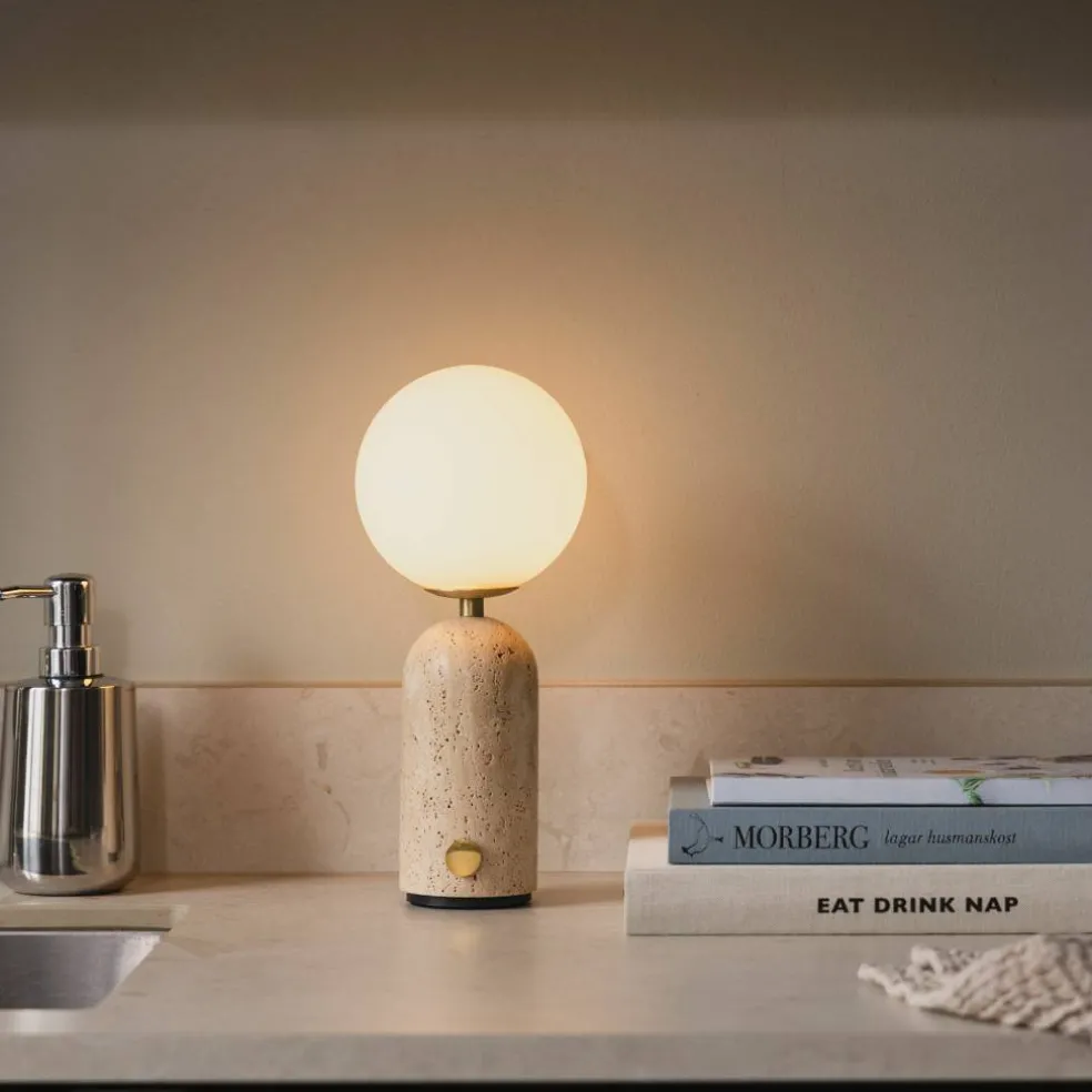 Torrano portabel bordslampa, grey marble
