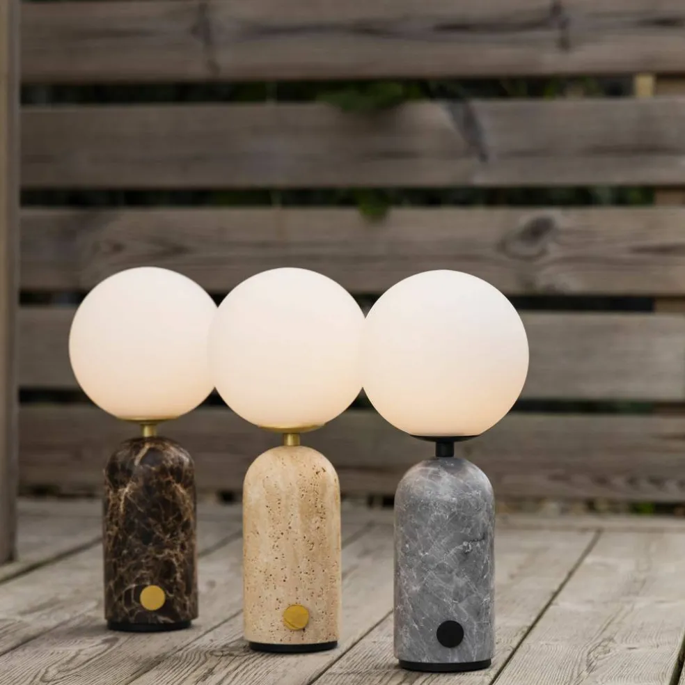 Torrano portabel bordslampa, grey marble