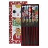 Ätpinnar gåvoset 5 par, lucky cats