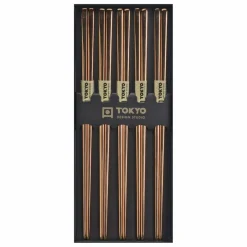 Ätpinnar 5 pack, rostfritt stål, rose gold