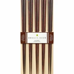 Ätpinnar Plain Wood 5 Par, brun
