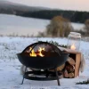 Traditionell eldstad med gnistskydd