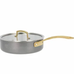 Traktörpanna med lock 24 cm, rostfritt stål