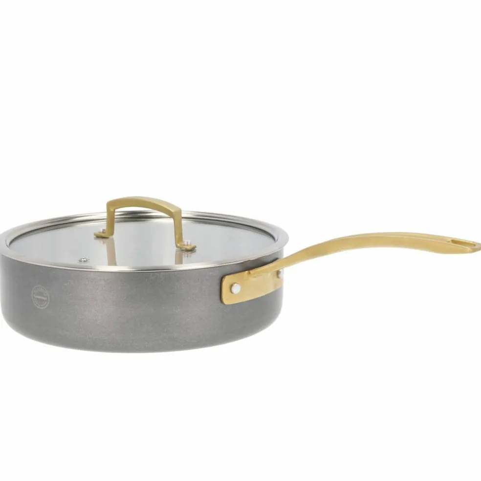Traktörpanna med lock 24 cm, rostfritt stål