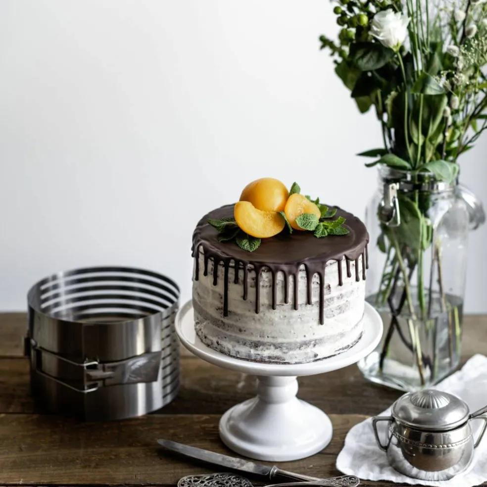 Tårtavdelare justerbar 18-20 cm, rostfritt stål