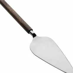 Tårtspade metall/mörkt trä