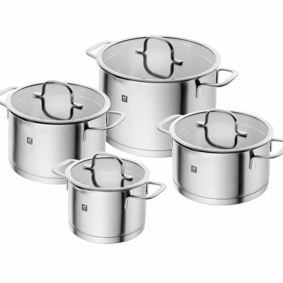 TrueFlow True Flow grytset 4 delar + 4 lock, rostfritt stål