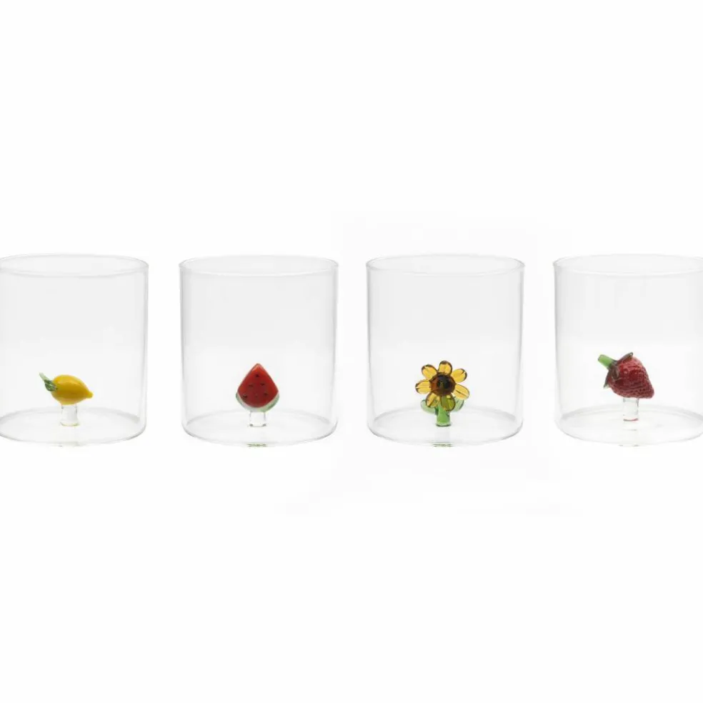 Tumblerglas 4 st, frukttema