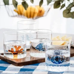 Tumblerglas 4 st, havstema