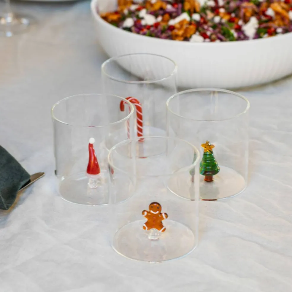 Tumblerglas 4 st, jultema