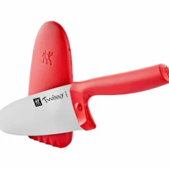 Twinny kockkniv, 10 cm, röd