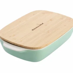 Ugnsform med lock 31x18,5x6 cm, creme