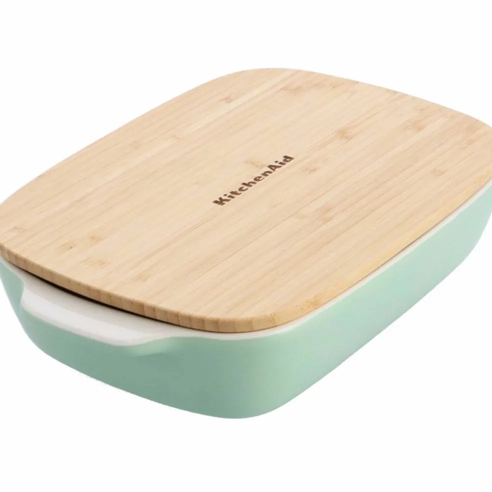 Ugnsform med lock 31x18,5x6 cm, creme