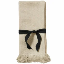 Umami tygservett 2-pack, brun/svart