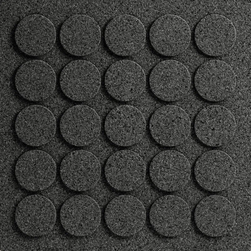 Underlägg, square dots natural kork