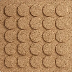 Underlägg, square dots natural kork