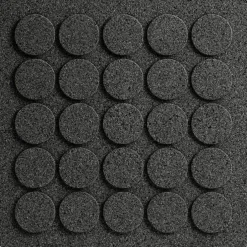 Underlägg square dots svart kork 20 x 20 cm