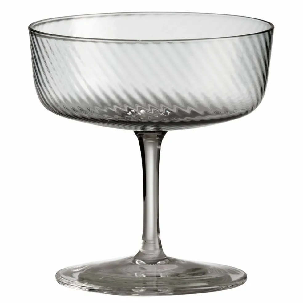 Unique Swirl champagneglas 25 cl, grå