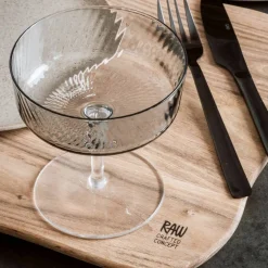 Unique Swirl champagneglas 25 cl, grå