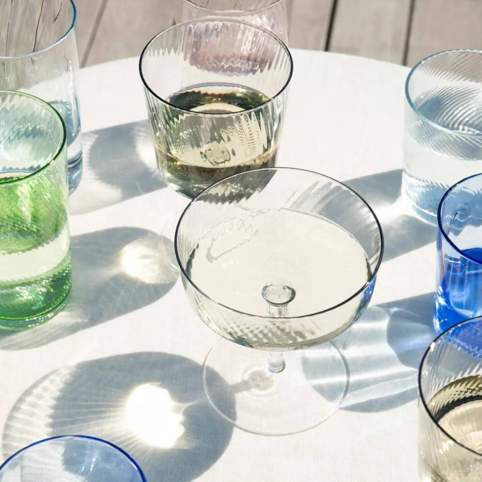 Unique Swirl vattenglas 30 cl, grön