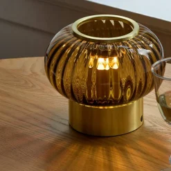 Urc portabel bordslampa 19 cm, smoke
