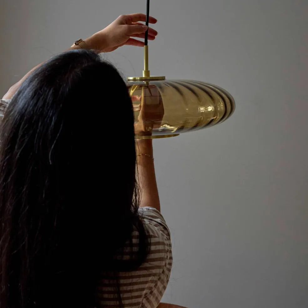 Urc taklampa 36 cm, amber