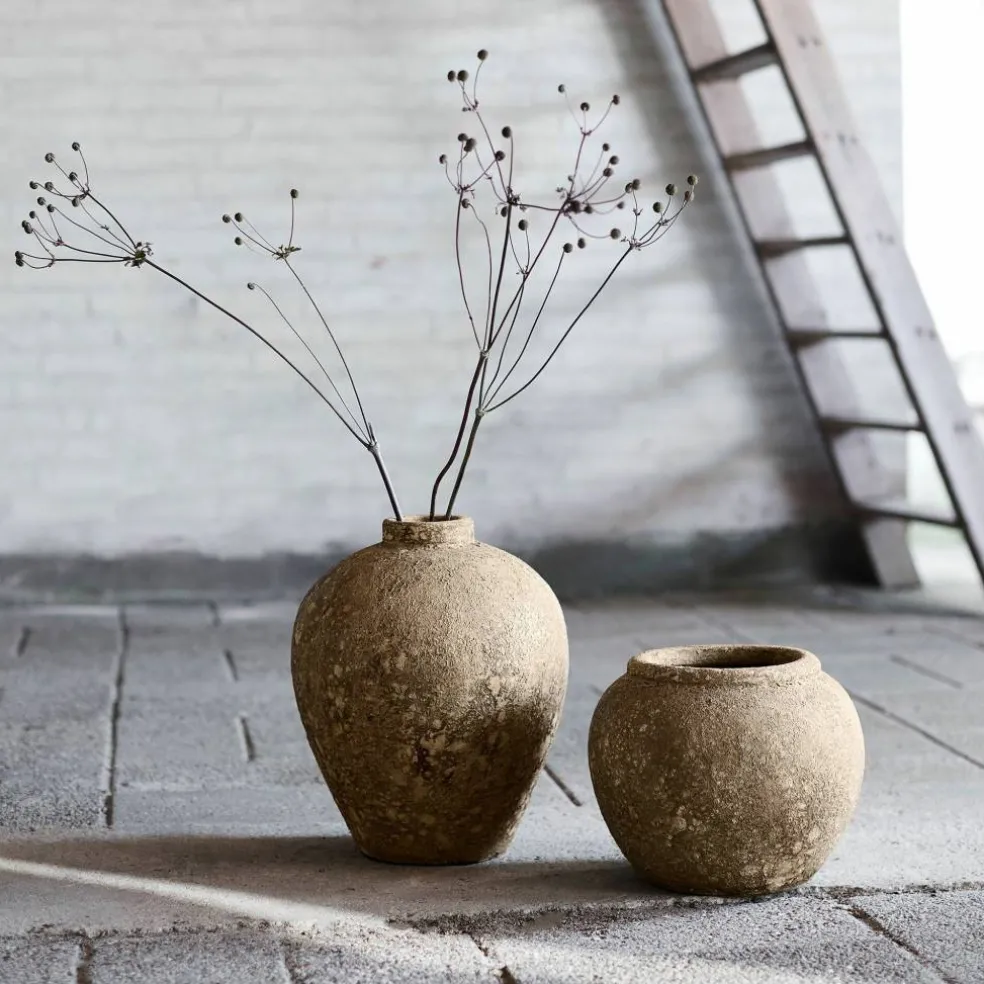 Vas 38 cm, beige