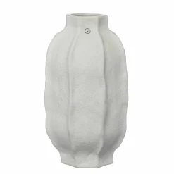 Vas i stengods 30 cm, naturvit