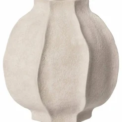 Vas stengods 24 cm, naturvit