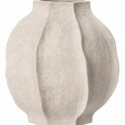 Vas stengods 24 cm, naturvit