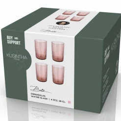 Vattenglas 28 cl 4-pack, rosa