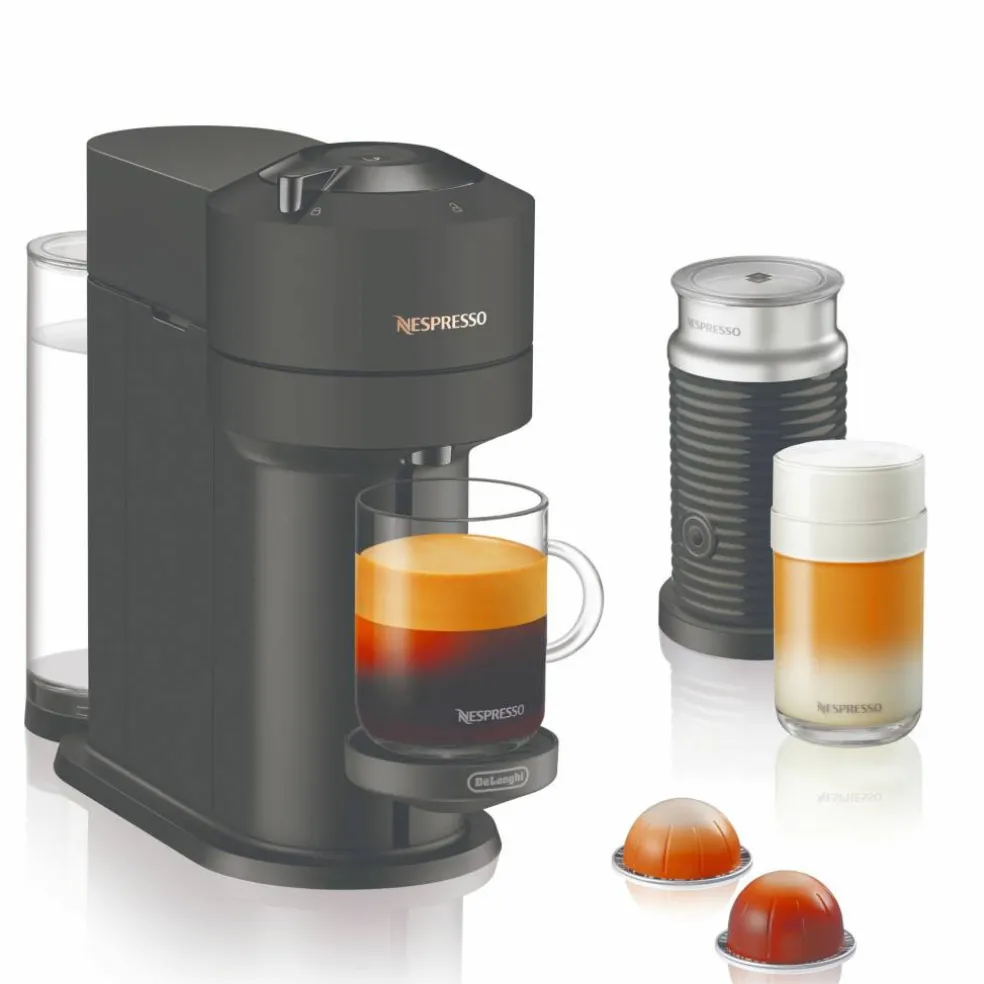 Vertuo Next Value Pack kaffemaskin och mjölkskummare, svart