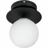 Vägglampa / plafond Art Deco 24 cm, svart/vit