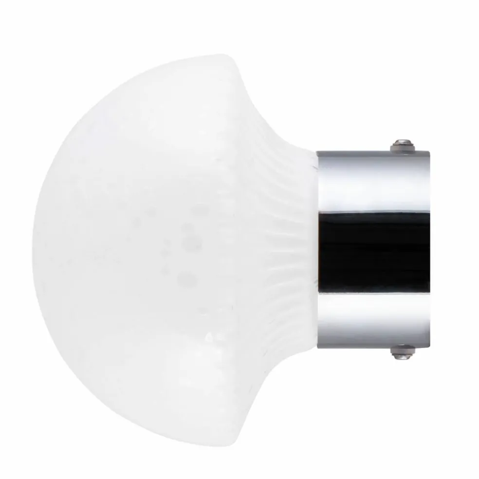 16 vägglampa, vit/krom