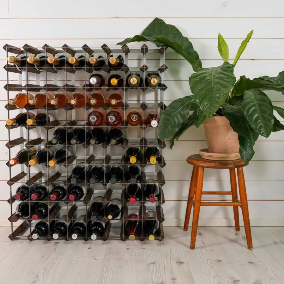 Vinställ Påbyggnadsbart 90 Flaskor Dark oak