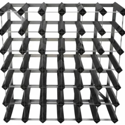 Vinställ Påbyggnadsbart 12 Flaskor Black Ash