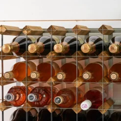 Vinställ Påbyggnadsbart 30 Flaskor Black Ash