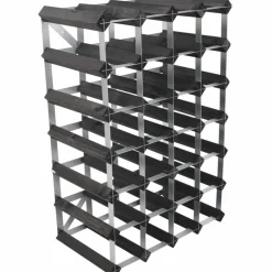 Vinställ Påbyggnadsbart 30 Flaskor Black Ash