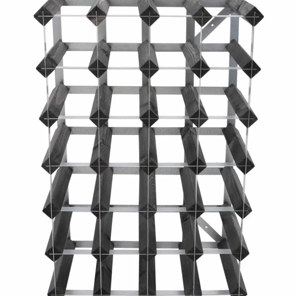 Vinställ Påbyggnadsbart 30 Flaskor Black Ash