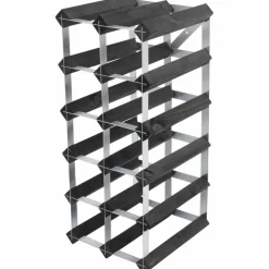 Vinställ Påbyggnadsbart 72 Flaskor Black Ash