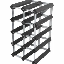 Vinställ Påbyggnadsbart 72 Flaskor Black Ash