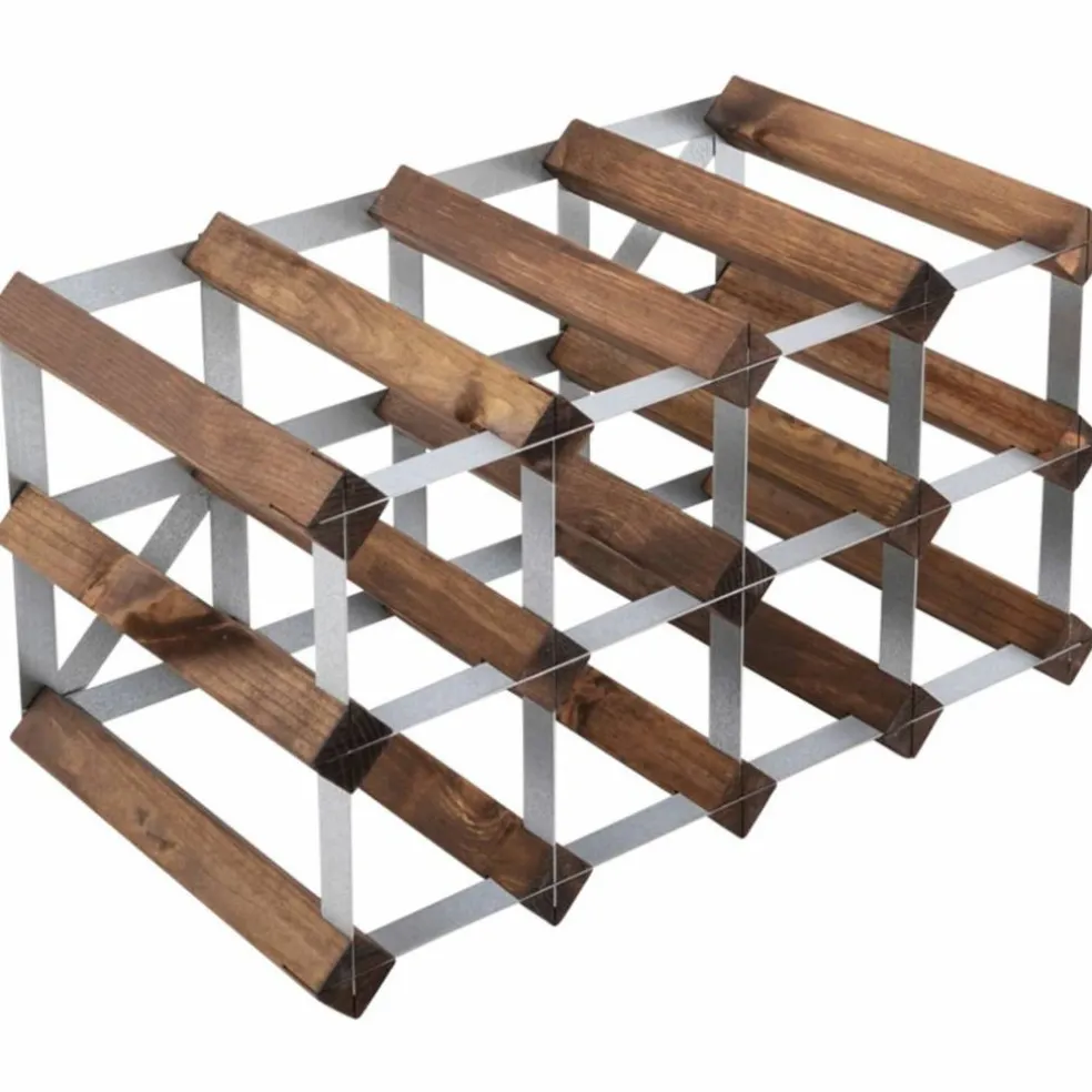 Vinställ Påbyggnadsbart 12 Flaskor Dark oak