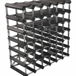 Vinställ Påbyggnadsbart 90 Flaskor Black Ash