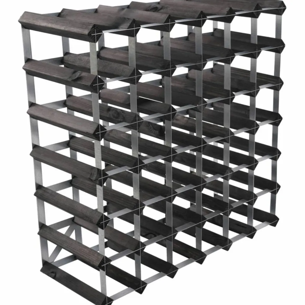 Vinställ Påbyggnadsbart 90 Flaskor Black Ash
