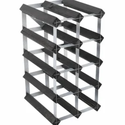 Vinställ Påbyggnadsbart 90 Flaskor Black Ash