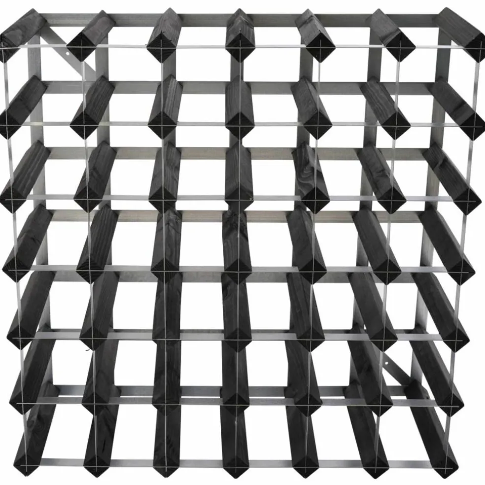 Vinställ Påbyggnadsbart 90 Flaskor Black Ash