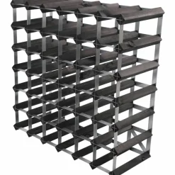 Vinställ Påbyggnadsbart 90 Flaskor Black Ash
