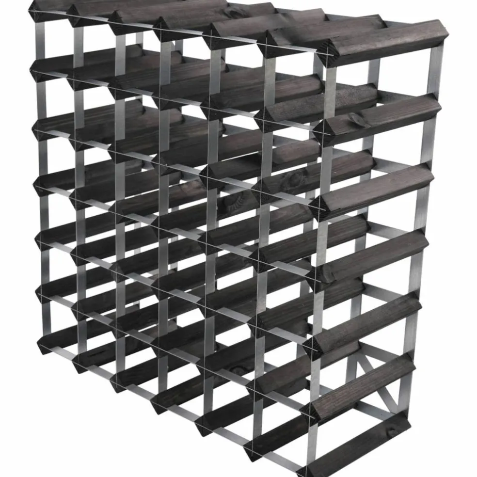 Vinställ Påbyggnadsbart 90 Flaskor Black Ash